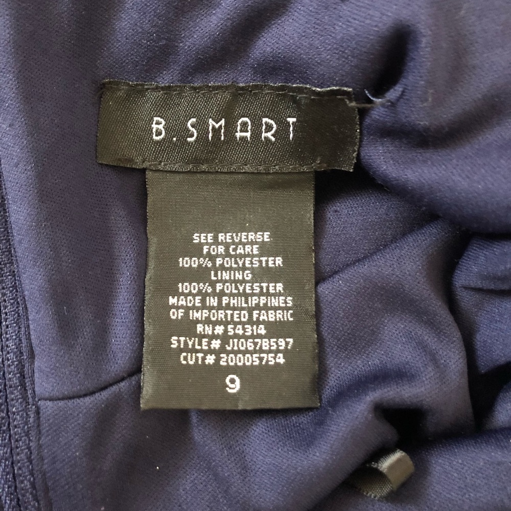 B Smart Embellished Navy Dress - Picture 5 of 5